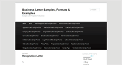 Desktop Screenshot of businesslettersample.net
