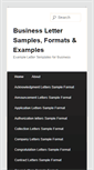 Mobile Screenshot of businesslettersample.net
